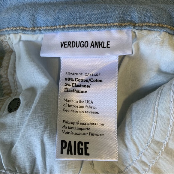 Paige Verdugo Ankle Jeans Sz 31 - Picture 7 of 8